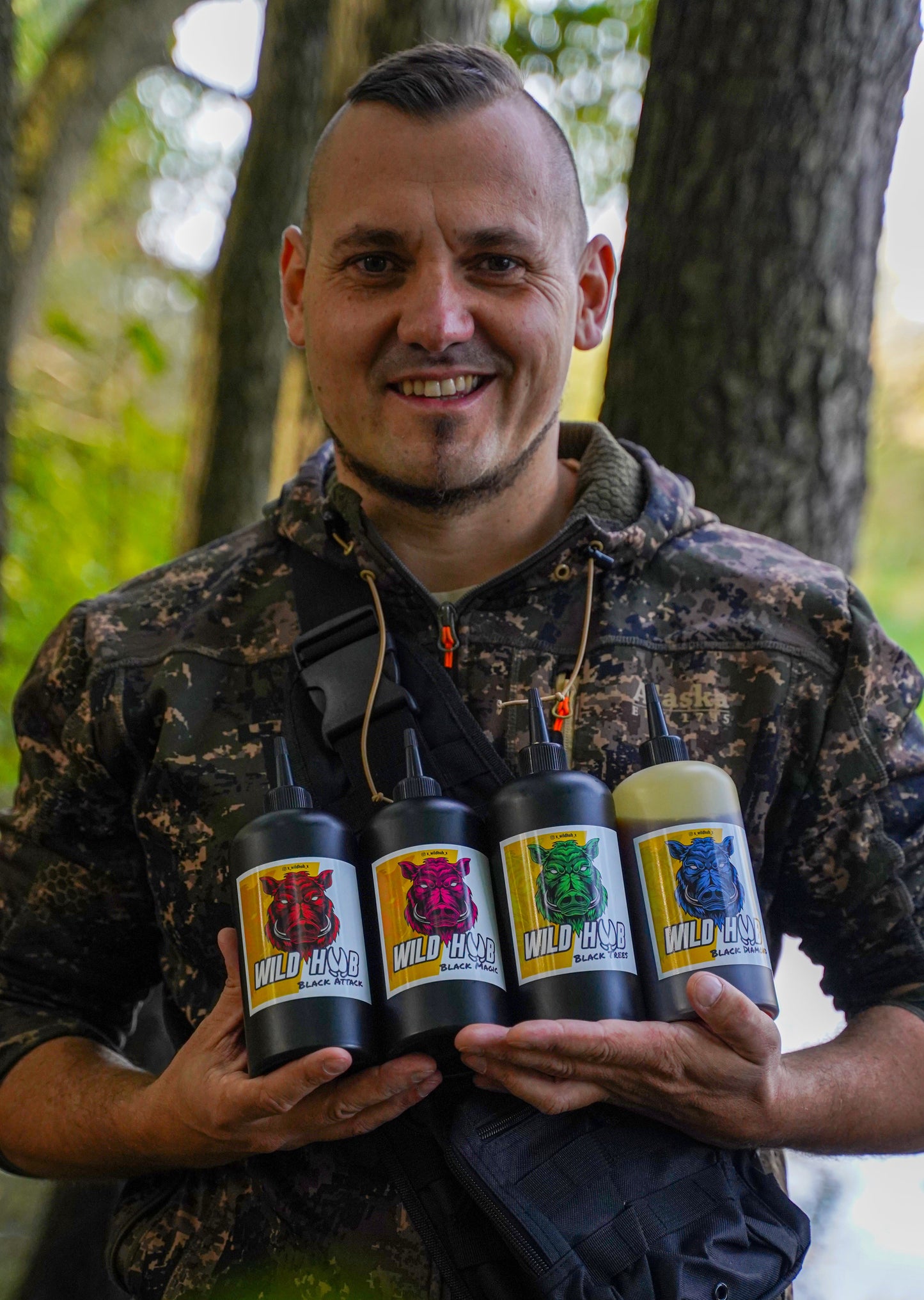 WILD HUB KEILER PAKET Sauen Lockmittel Starter Set 1 x Black Diamond Magic Attack Trees 500ml